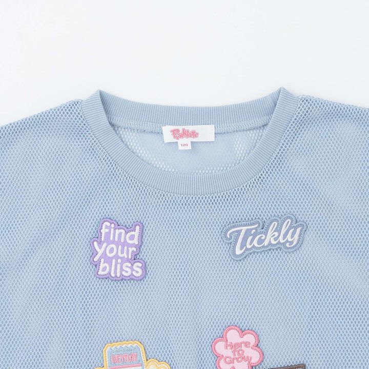 [Cool Touch Inner Only] Patch Mesh Short-Sleeve T-Shirt & Tank Set,Black, medium image number 3