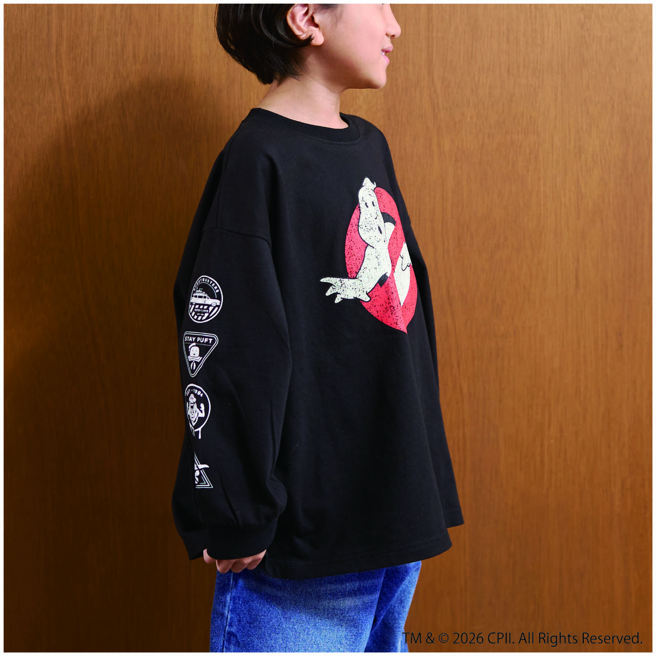 [Ghostbusters] Phosphorescent Logo Long-Sleeve T-Shirt for Boys Kids,Ivory, large image number 7