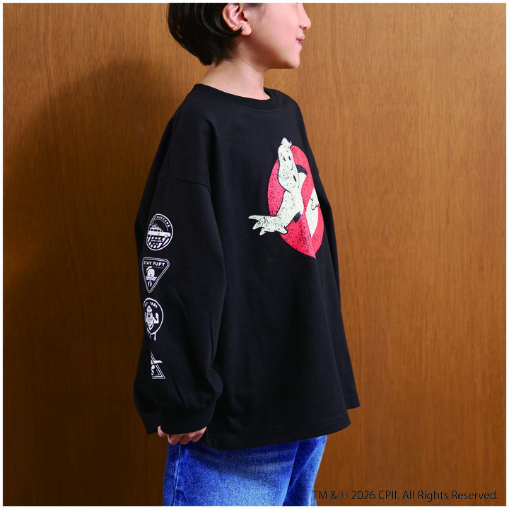 [Ghostbusters] Phosphorescent Logo Long-Sleeve T-Shirt for Boys Kids,Ivory, medium image number 7