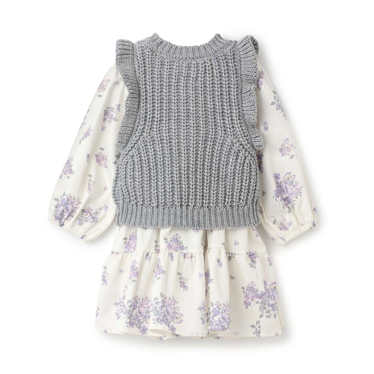 Link One-Piece Dress with Vest,Light pink, large image number 8