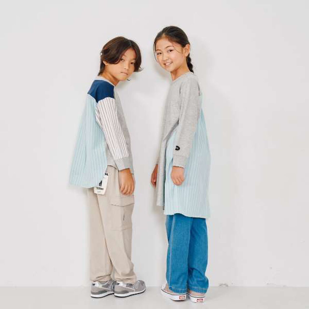 [Link] Fabric Panel Dress,Milky white, large image number 2