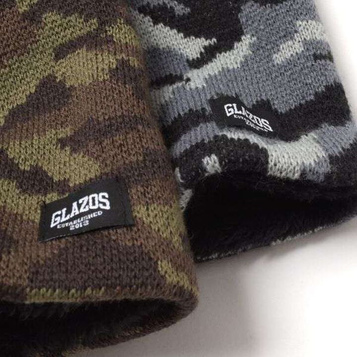 Camouflage Pattern Neck Warmer,Khaki, medium image number 1