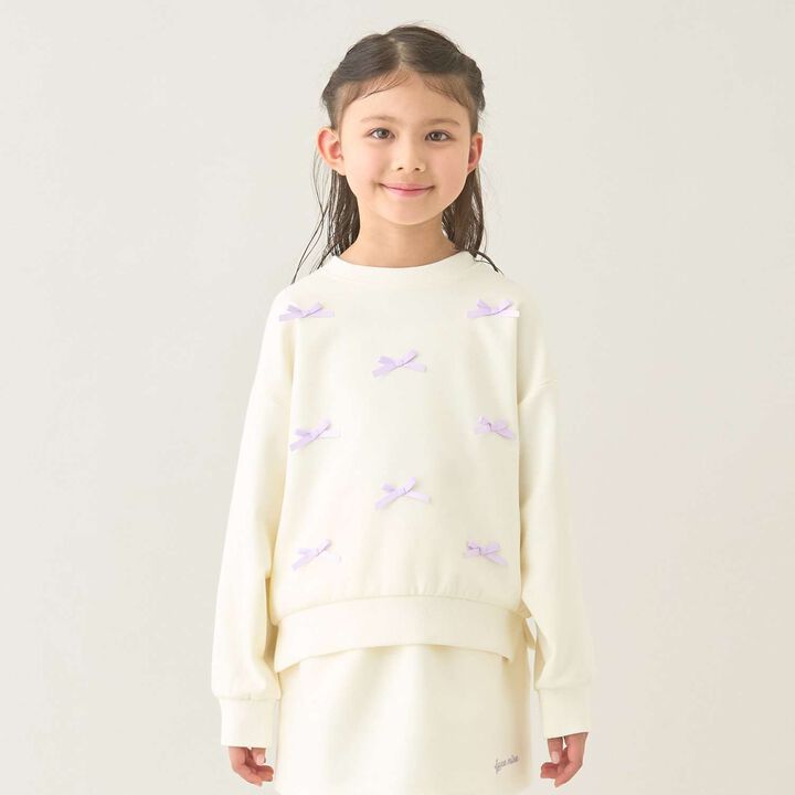 [School-Ready] Puff Sweatshirt Ribbon Pullover,, medium