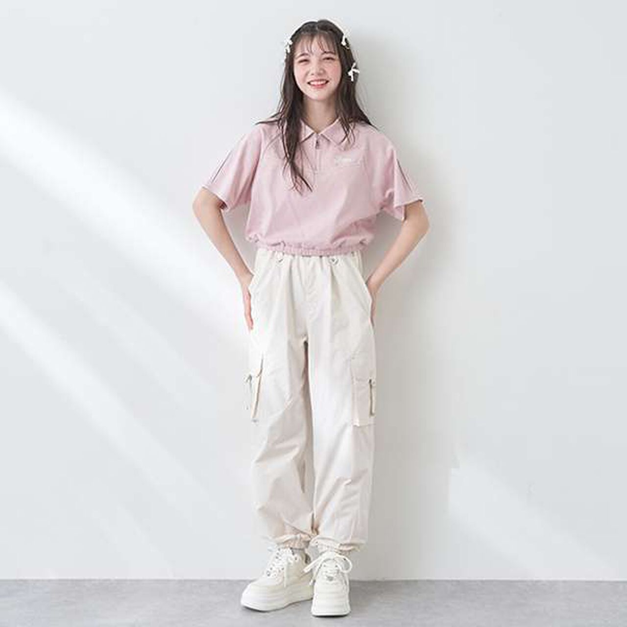 Lame Piping Half-Zip T-Shirt,Navy, large image number 8