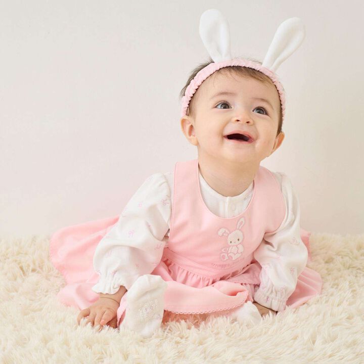 [Box Included] Animal Appliqu&eacute; Apron & Headband Set,Light pink, medium image number 10