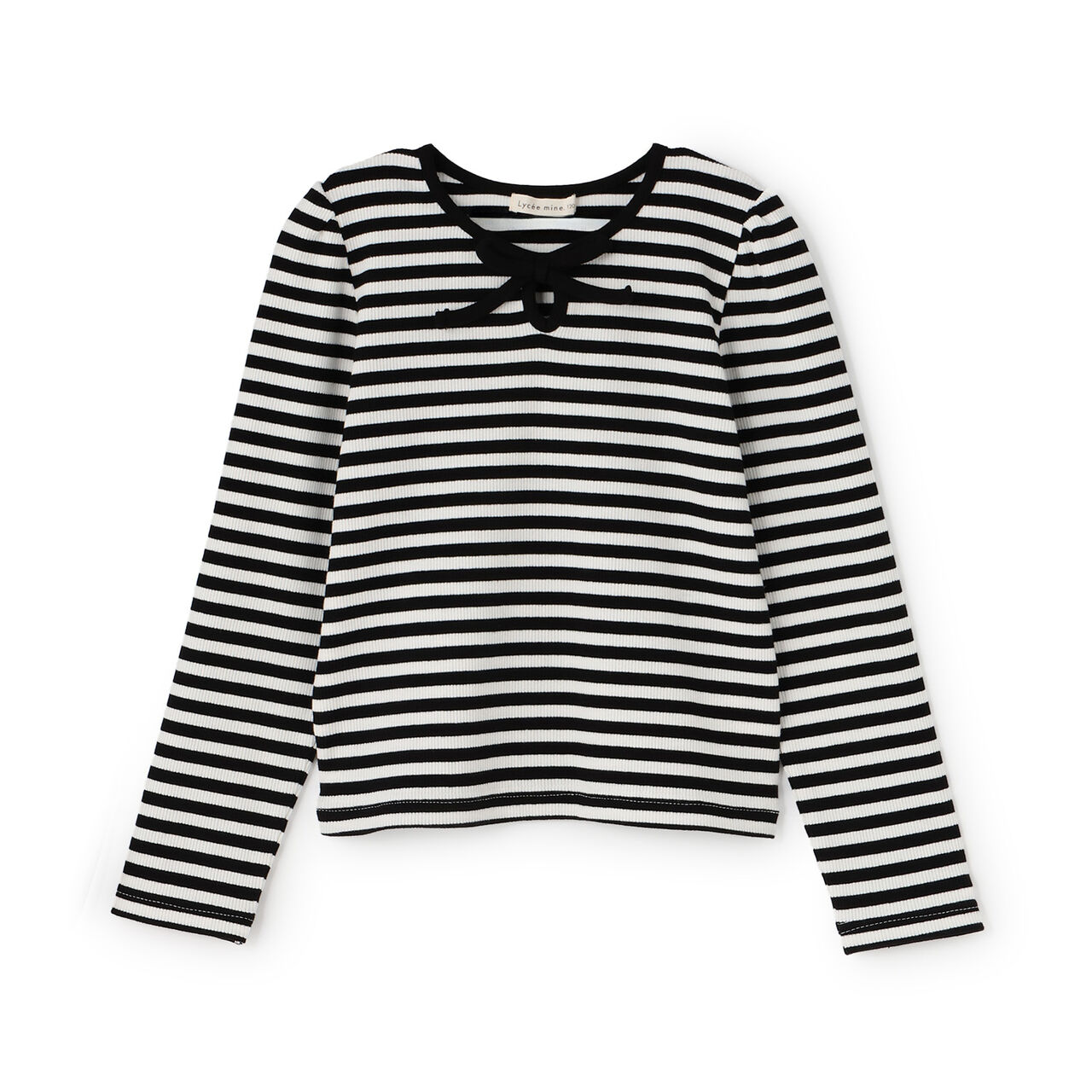 [Mini Length] Bi-Color Ribbon Ribbed Top,Blue gray, large image number 16