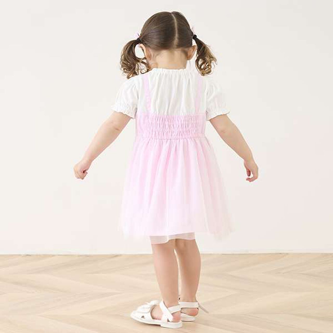 Rabbit Embroidery Docking Dress & Bloomers Set,Light blue, large image number 16