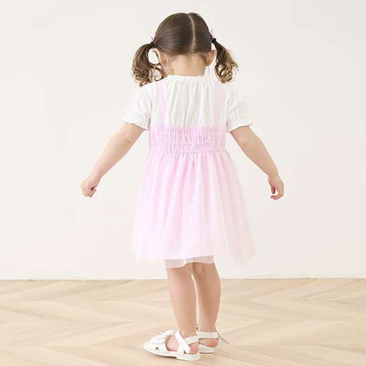 Rabbit Embroidery Docking Dress & Bloomers Set,Light blue, medium image number 16