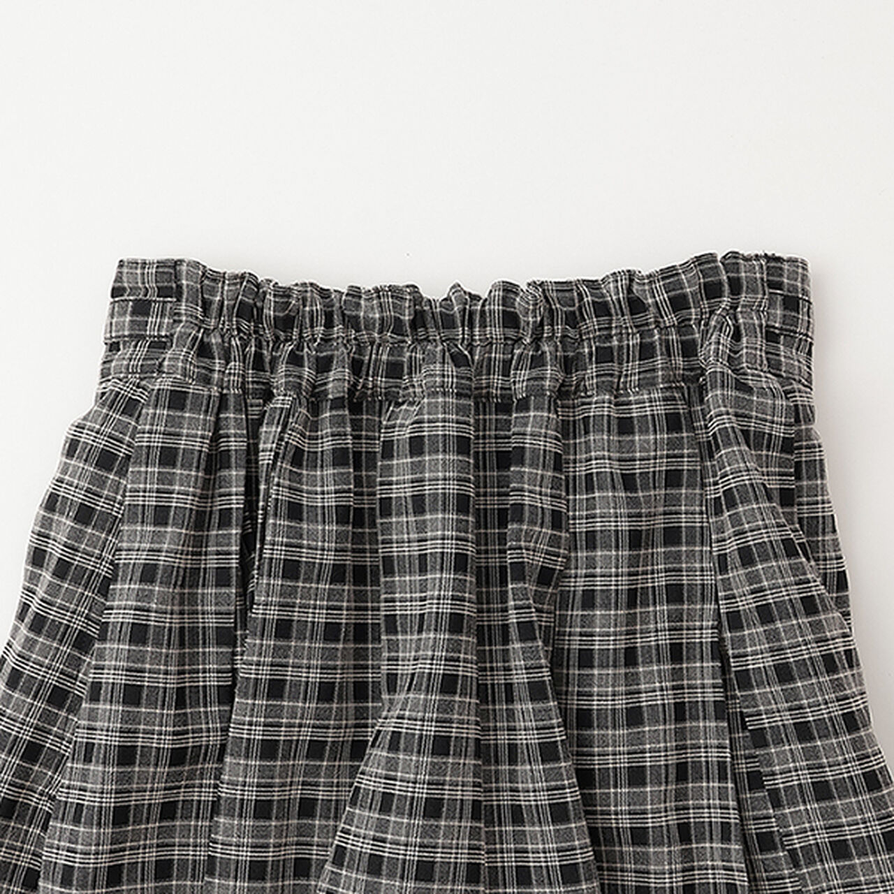 Checkered Box Pleated Skirt-Pants & Tulle Skirt Set,Black, large image number 15