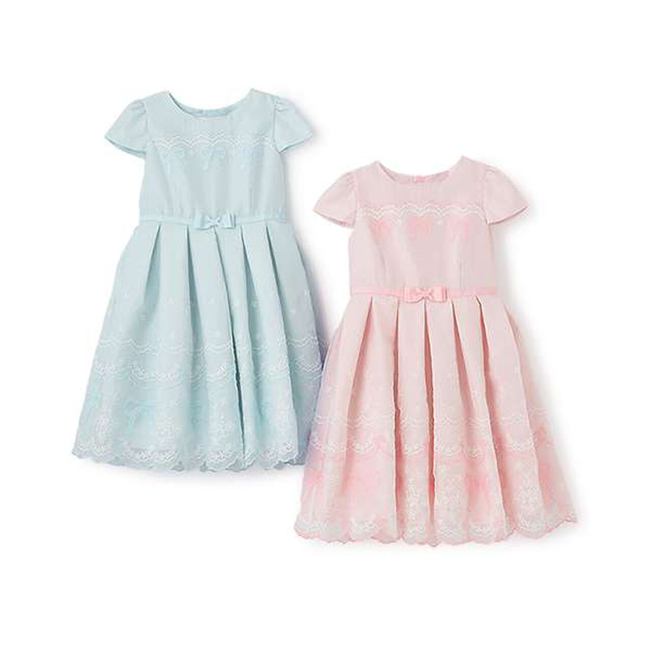 Organza Ribbon Embroidery Dress,Sax blue, large image number 8