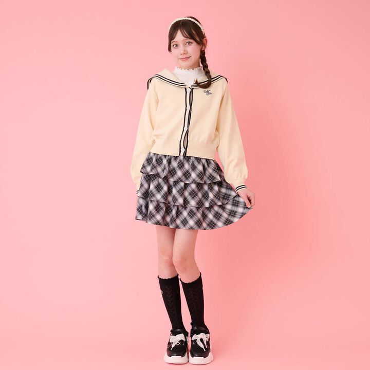 Sailor Cardigan & High Neck T-Shirt Set,Ivory, medium image number 17