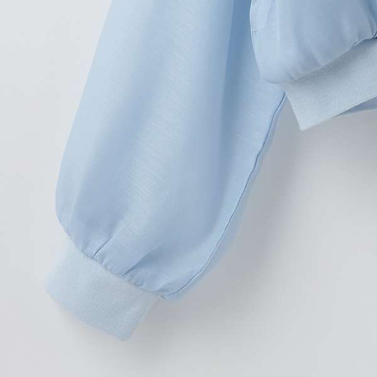 Sheer Bomber Jacket,Light blue, large image number 4