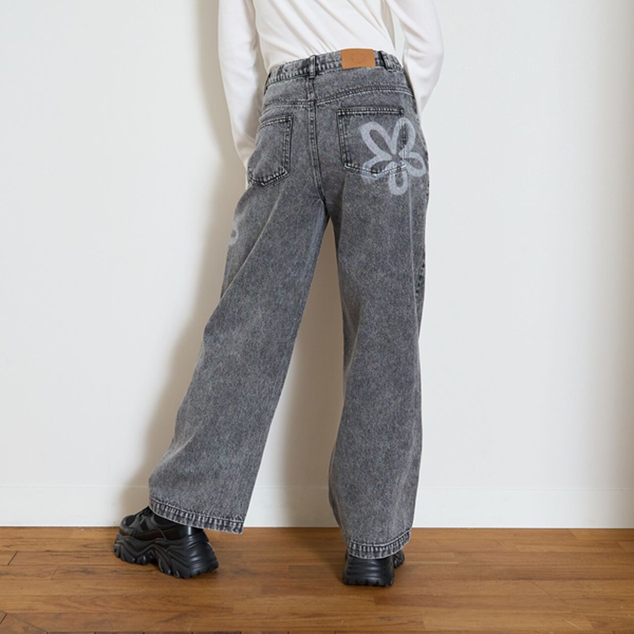 Spray Assortment Denim Pants,Black, large image number 15