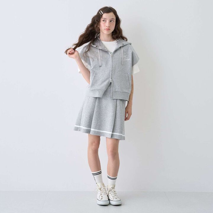 [Cool Touch] French Sleeve Parka Outfit Set,Top gray, medium image number 1