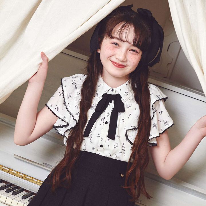 Musical Note Frill Blouse♪,, medium