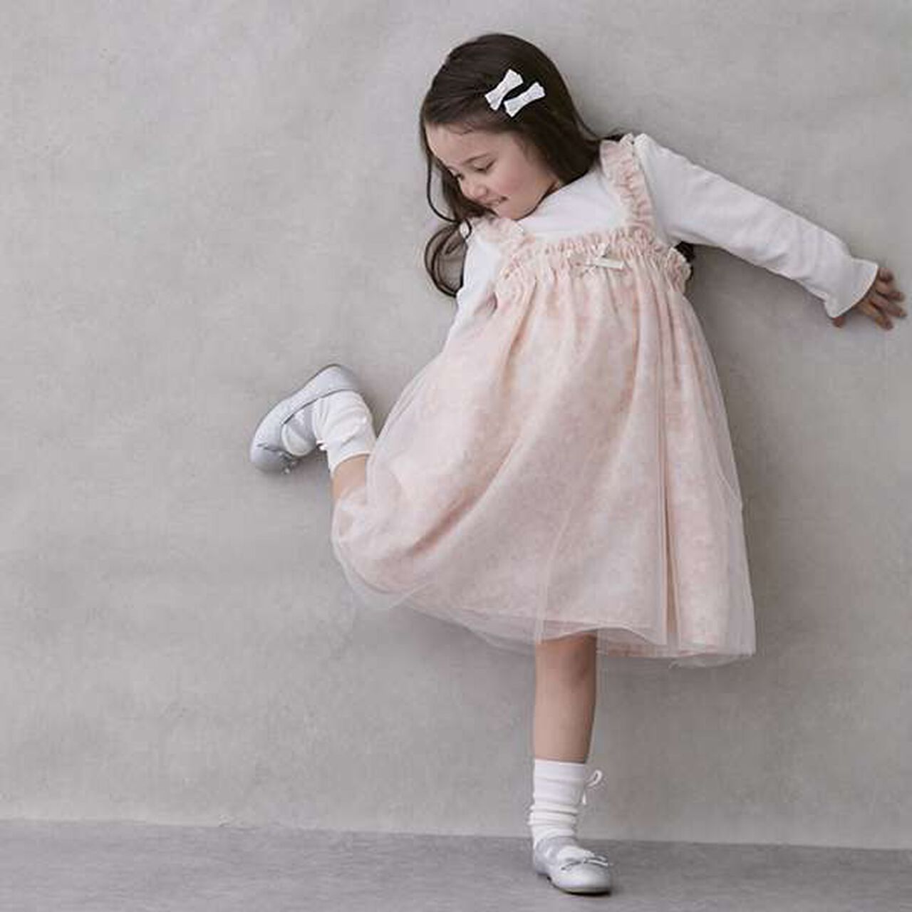 Floral Tulle Dress Set,Pink, large image number 12