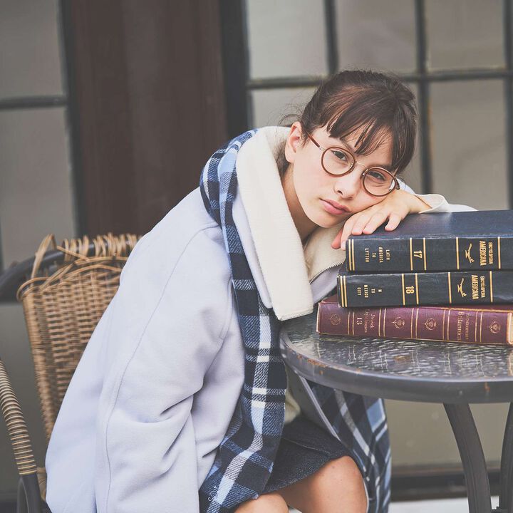 [Static-Free] Cashmere Touch Checkered Scarf,Navy, medium image number 17