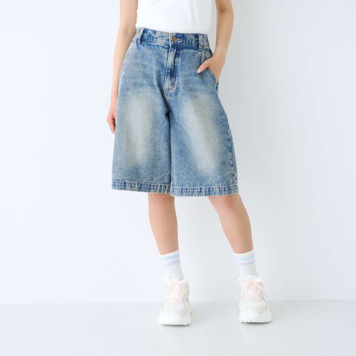 [LTXC] Half-Length Denim Pants,Gray, medium image number 3