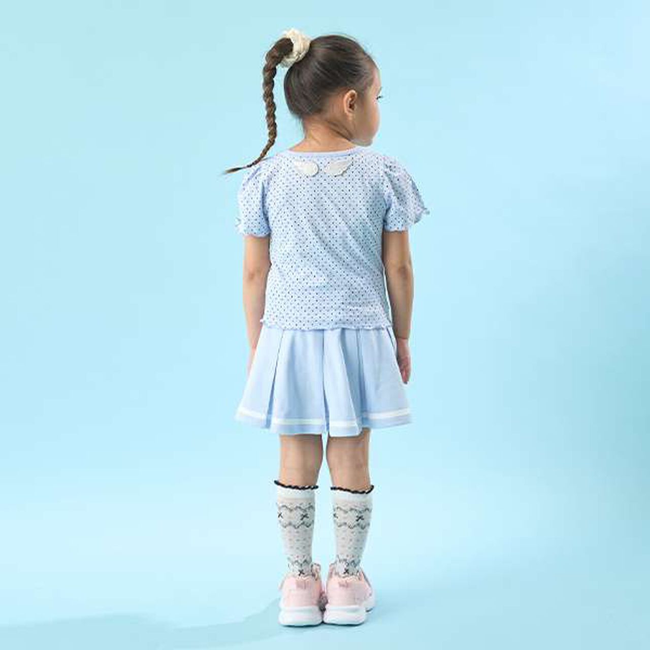 Soft Cotton Mini Puff Short Sleeve T-Shirt with Dot Print,Off white, large image number 31