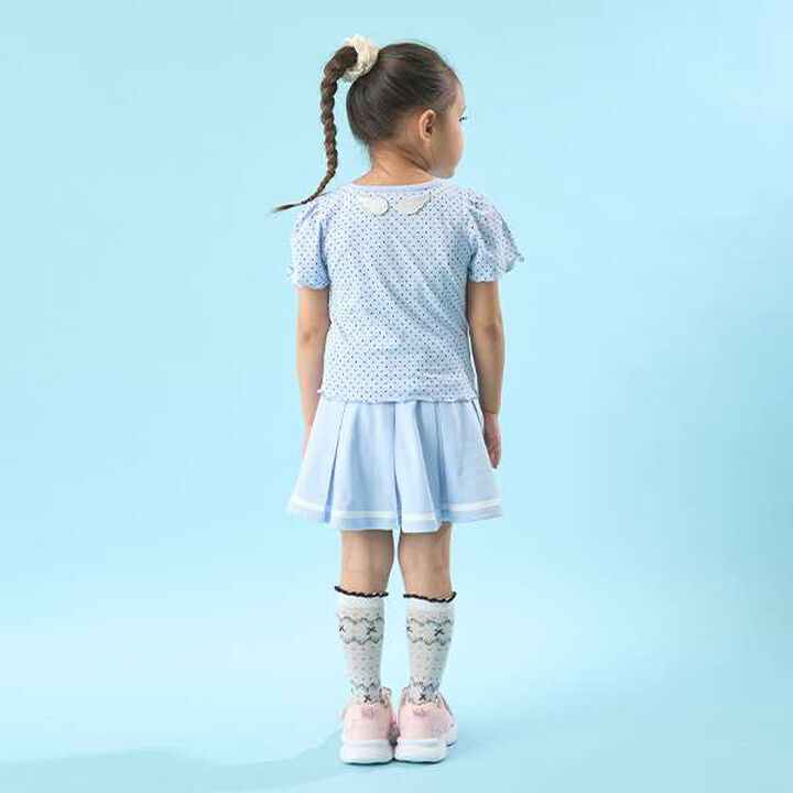 Soft Cotton Mini Puff Short Sleeve T-Shirt with Dot Print,Off white, medium image number 31