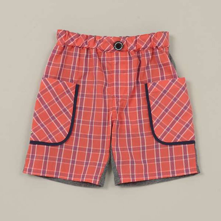Combo Check 5-Minute Length Pants,Coral red, medium image number 0