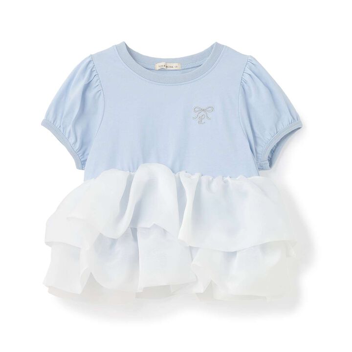 [100% Cotton] Cropped Organdy Docking Top for Girls [Kids] [Children's Clothing],Greige, medium image number 9