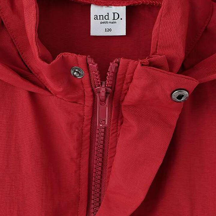 Stand Collar Windbreaker,Red, medium image number 11