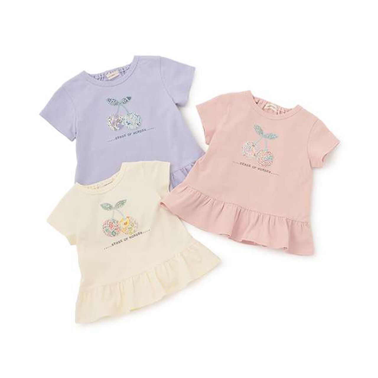 Liberty Cherry Appliqu&eacute; T-Shirt,Pearl white, large image number 2