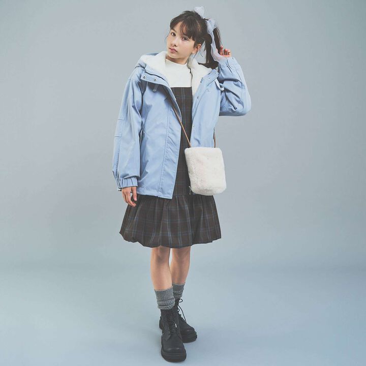 Faux Fur Mini Shoulder Bag,Ivory, medium image number 12