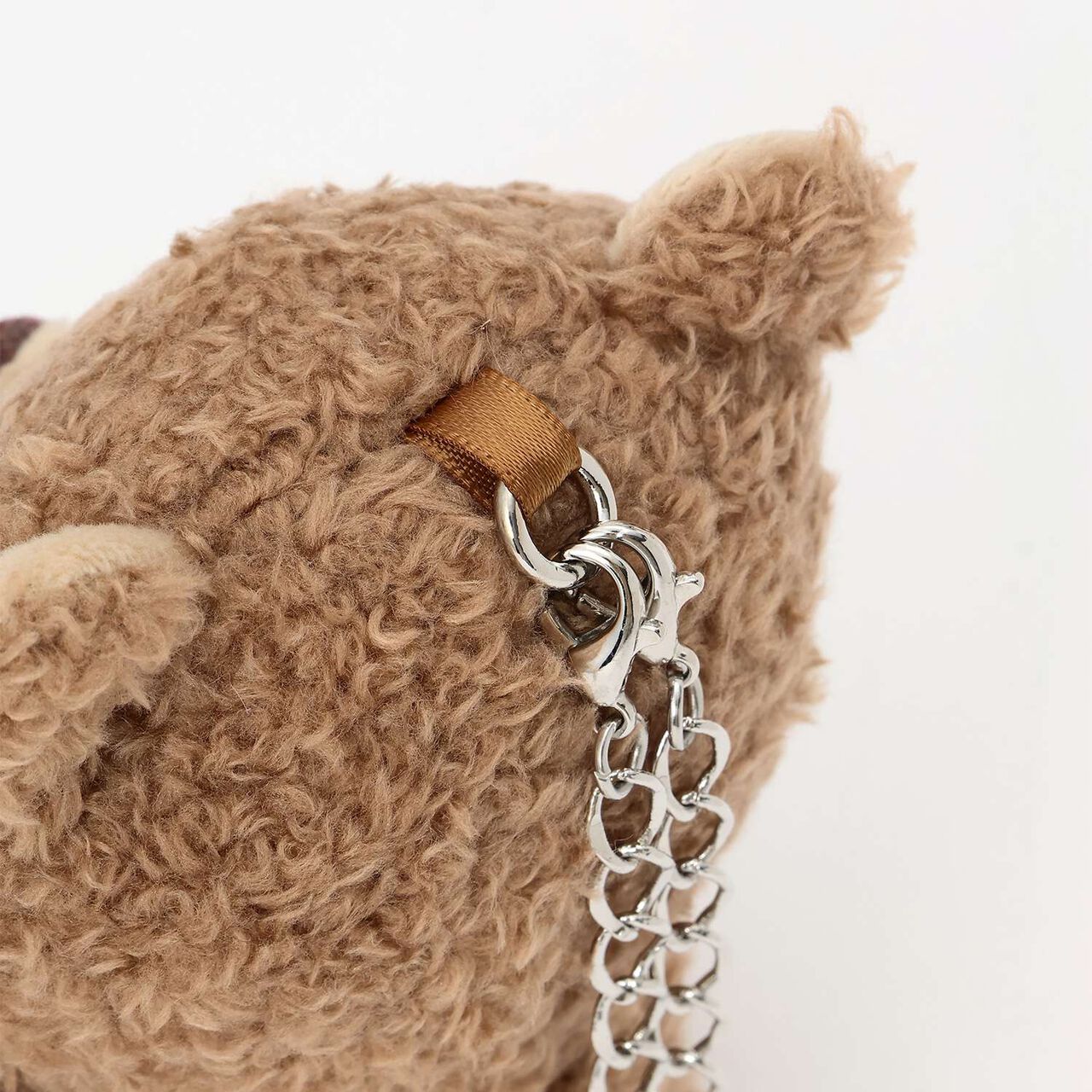 Fluffy Bear Charm with Chain,Ivory, large image number 4