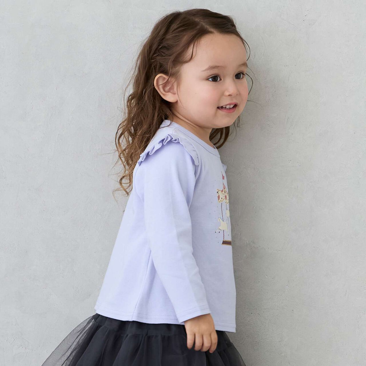 [Affordable] Girls Long-Sleeve T-Shirt,Deep blue, large image number 3