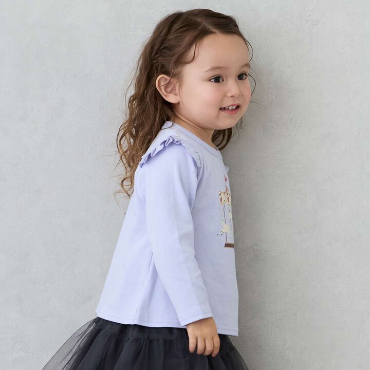 [Affordable] Girls Long-Sleeve T-Shirt,Deep blue, medium image number 3