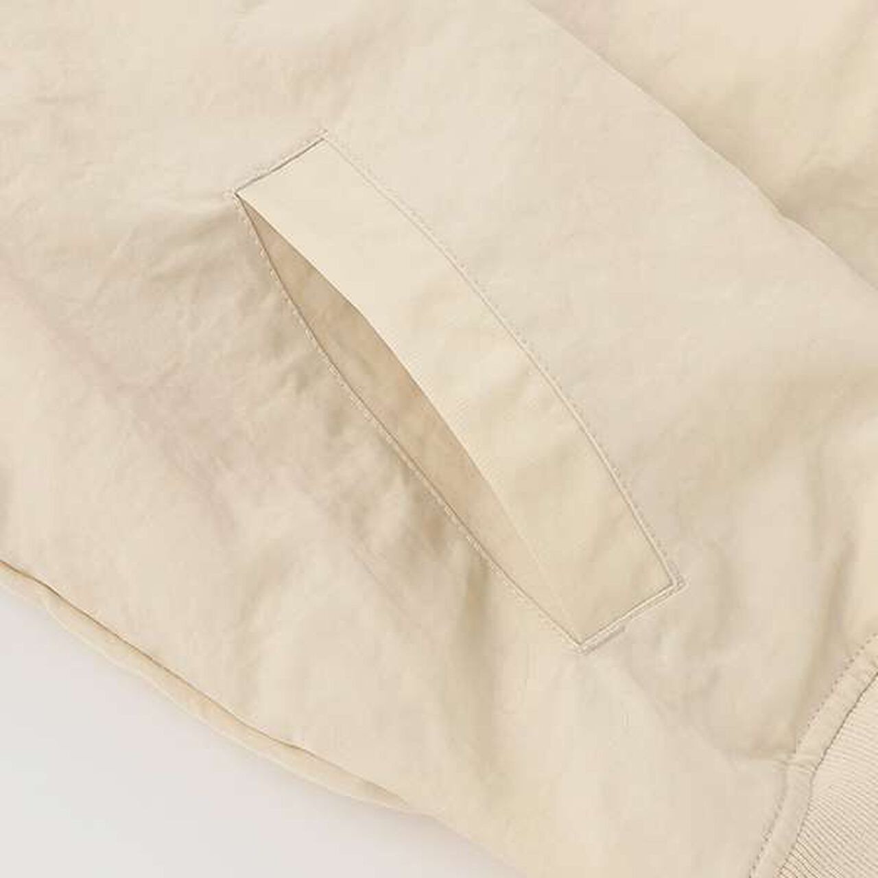 [AMI] Water-Repellent Ribbed Varsity Jacket,Ivory, large image number 25