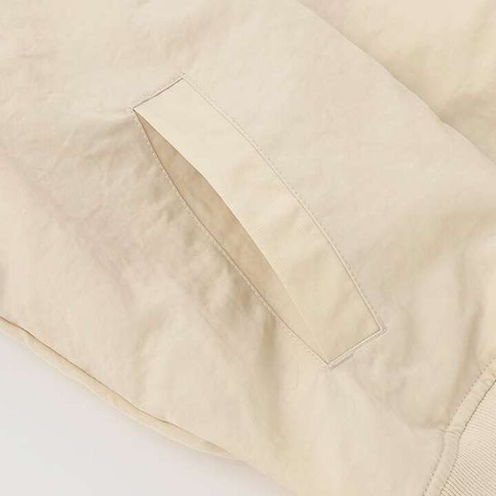 [AMI] Water-Repellent Ribbed Varsity Jacket,Ivory, medium image number 25