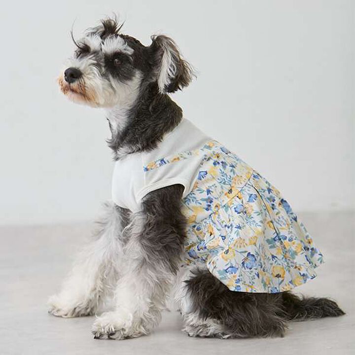 [DOG] Floral Pattern Docking Dress,Blue, medium image number 7
