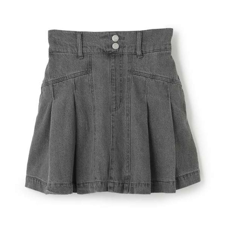 Denim Pleated Skirt-Pants for Beautiful Legs,Light blue, medium image number 6