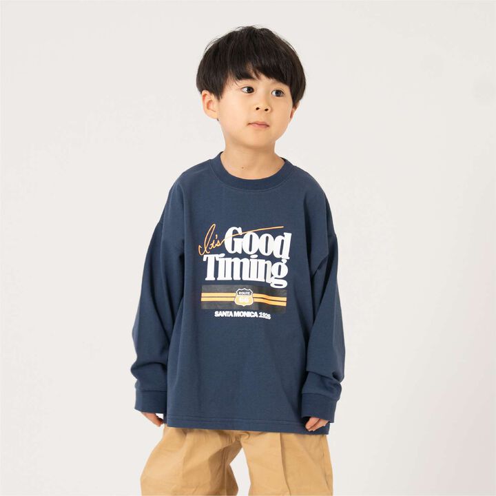 [Parent-Child Matching] [100% Cotton] [365D] Street Logo Long Sleeve T-Shirt,, medium
