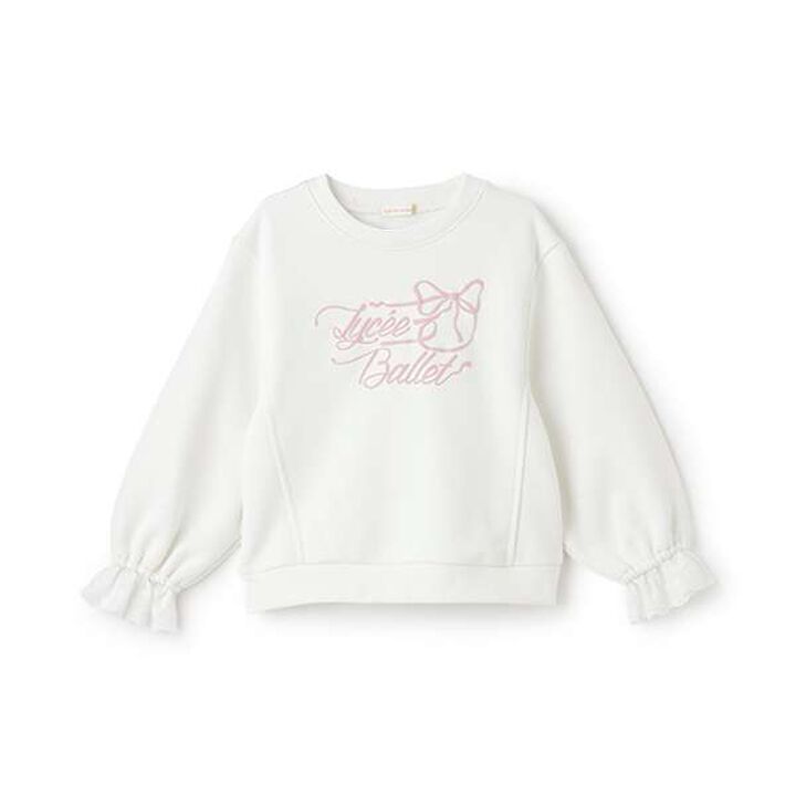 [Lycee Mine Ballet Series] Cuff Lace Sweatshirt,Cream, medium image number 1