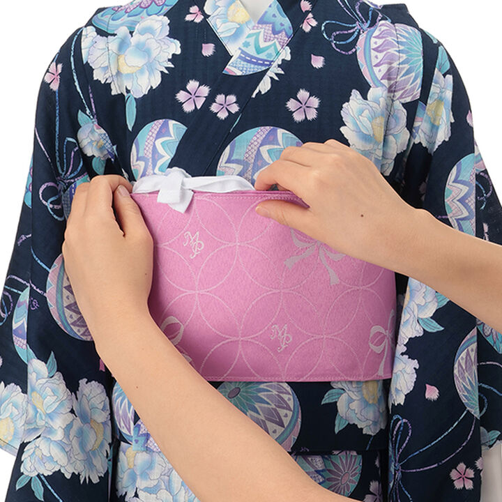 Temari Flower Pattern Yukata,Navy, medium image number 6