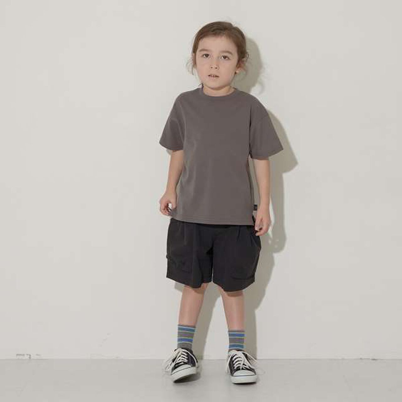 Non-Deforming Soft Cotton Hem Slit Simple Big T-Shirt,Charcoal gray, large image number 7