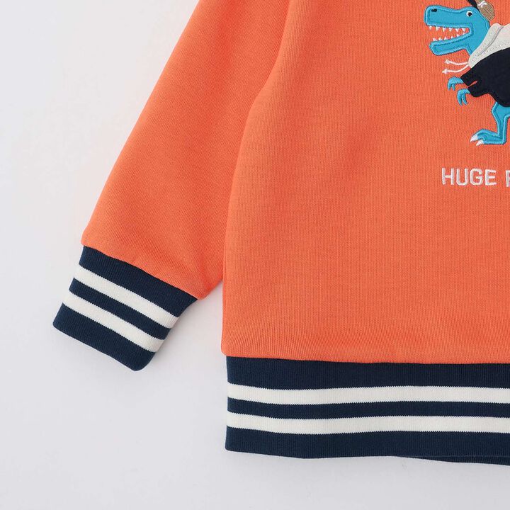 Hoodie Dinosaur Sweatshirt,Orange, medium image number 4