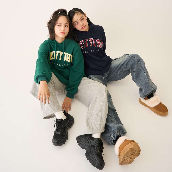 [Seconds Cute Top] [LTXC] College Loose Parka,Green, medium image number 9