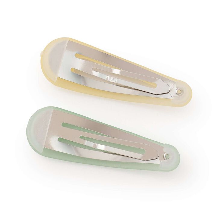 Sheer Mini Hair Clip,Sax blue, medium image number 1