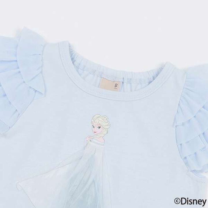 [Disney] Tulle Sleeve Graphic T-Shirt,Light blue, medium image number 19