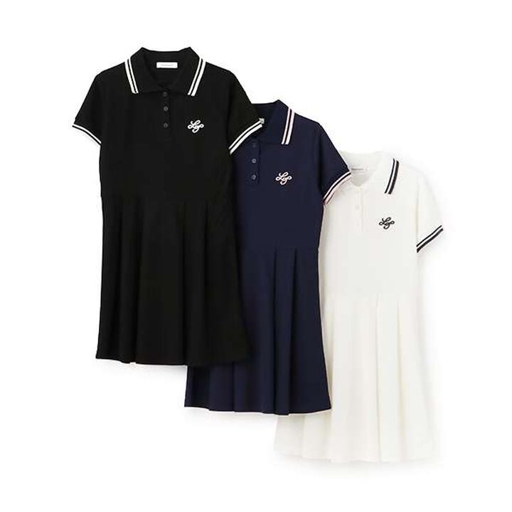 Short-Sleeve Polo Dress,Off white, medium image number 8