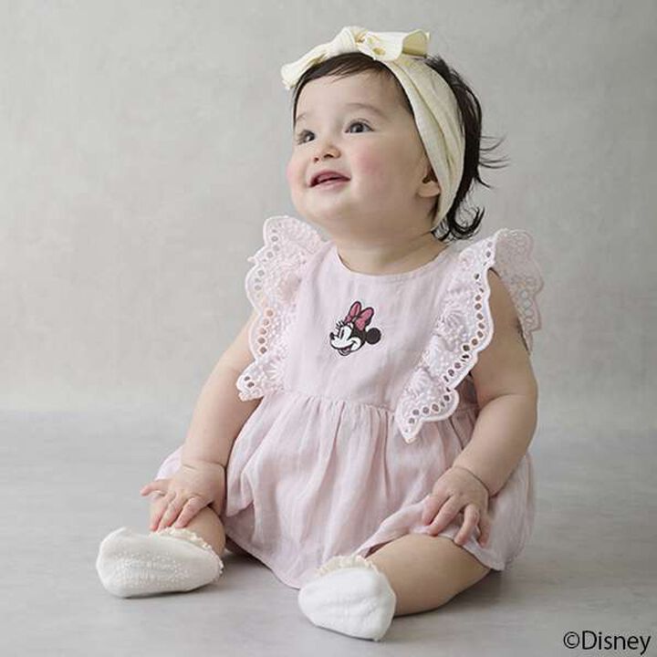 [Disney] Shoulder Frill Tunic Outfit Set,Light pink, medium image number 2