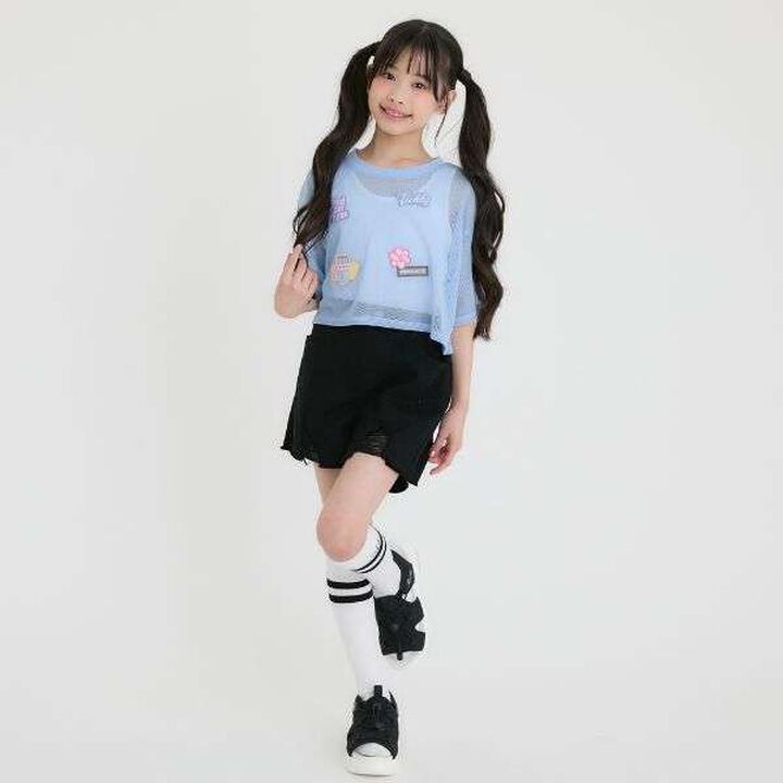 [Cool Touch Inner Only] Patch Mesh Short-Sleeve T-Shirt & Tank Set,Black, medium image number 20