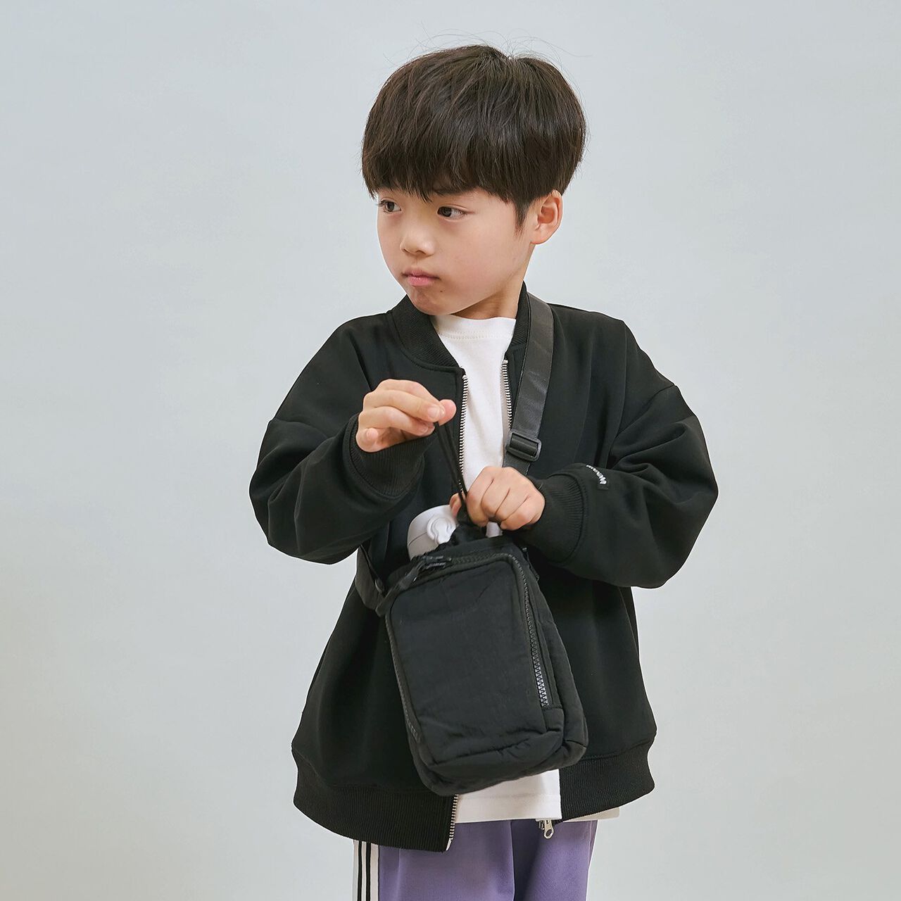 [School-Ready] Bottle Cover with Pockets,Black, large image number 14