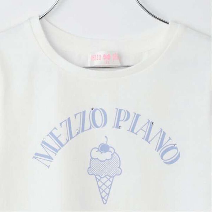 Tulle Tunic Layered Short Sleeve T-Shirt,Sax blue, medium image number 7