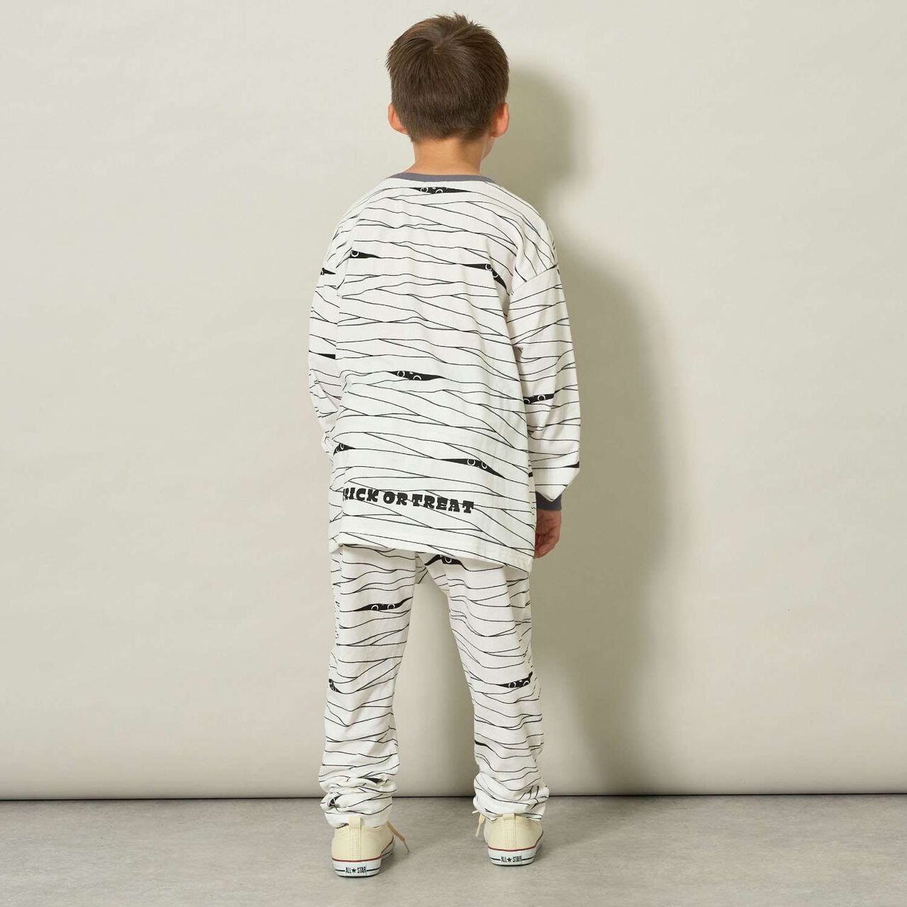 [Halloween] Phosphorescent Muteki Jersey Bone & Mummy Assortment Outfit Set,Ivory, large image number 3